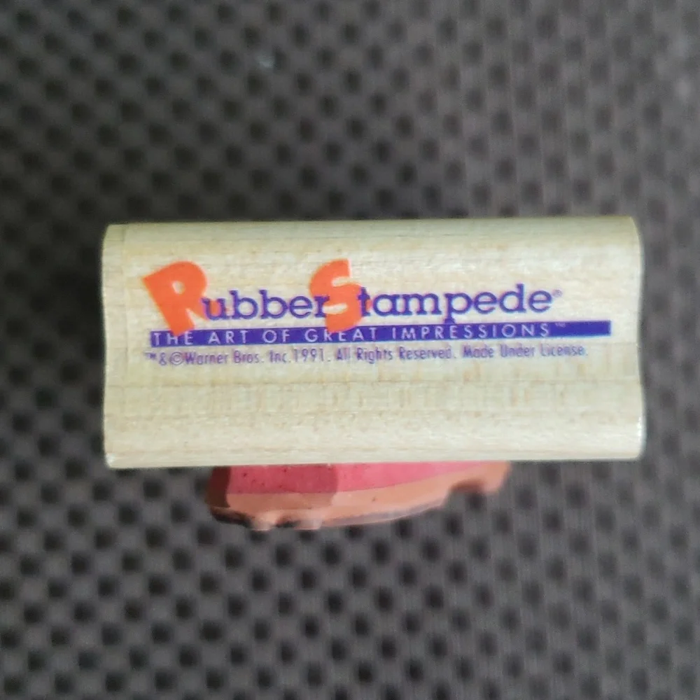 ☆Rare☆ Elmer Fudd Rubber Stamp•Goin' To Catch A Wabbit•Warner Bros•Looney Tunes - Picture 6 of 8